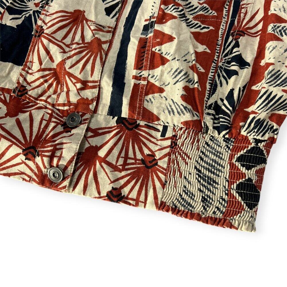 Free People Golden Nile Shirt Jacket SIZE L Aztec Multicolor Crop Shacket - Picture 13 of 15